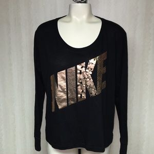 Nike shirt with gold letters